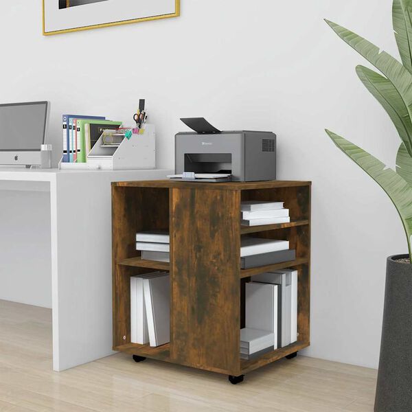 vidaXL Rollschrank R&auml;uchereiche 60x53x72 cm Holzwerkstoff