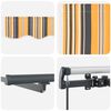 vidaXL Einziehbare Markise Mehrfarbig 600 x 300 cm Stoff
