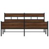 vidaXL Metallbett ohne Matratze Braun Eichen-Optik 200x200 cm