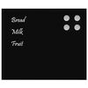 vidaXL Magnettafel Wandmontage Schwarz 60x50 cm Hartglas