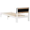 vidaXL Bettgestell Wei&szlig; und Hellgrau 75 x 190 cm Massivholz Kiefer