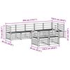 vidaXL Sofagarnituren 8 pcs Natur Massivholz Akazie