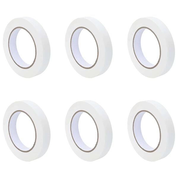 vidaXL Malerklebeb&auml;nder 6 pcs Wei&szlig; 19mm x 50m Papier