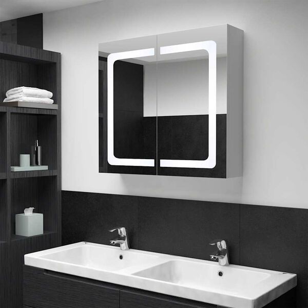 vidaXL LED-Spiegelschrank f&uuml;rs Bad 80x12,2x68 cm