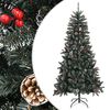 vidaXL K&uuml;nstlicher Weihnachtsbaum mit St&auml;nder Gr&uuml;n 210 cm PVC
