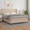 vidaXL Boxspringbett Matratze Cappuccino-Braun 160x200 cm Kunstleder