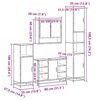 vidaXL 4-tlg. Badm&ouml;bel-Set Sonoma-Eiche Holzwerkstoff