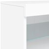 vidaXL Sideboard mit LED-Leuchten Wei&szlig; 142,5x37x67 cm