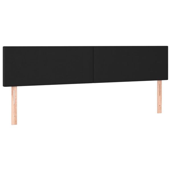 vidaXL Kopfteile 2 Stk. Schwarz 90x5x78/88 cm Kunstleder