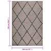 vidaXL Teppich Shaggy Hochflor Beige und Anthrazit 160x230 cm