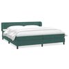 vidaXL Boxspringbett mit Matratzen Dunkelgr&uuml;n 200x210 cm Samt