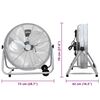 vidaXL Trommelventilator Mit Rad 73 x 42 x 70 cm Aluminium