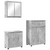 vidaXL Badezimmerm&ouml;bel-Set 3 stk. Beton Grau 72,5 x 36,5 x 100 cm