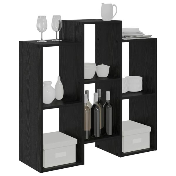 vidaXL Sideboard Schwarz Eichen-Optik 90 x 30 x 90 cm