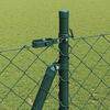 vidaXL Zaunpfosten Gr&uuml;n 25 x 1,4 m (60 x 60 mm Gitter) Stahl und PVC