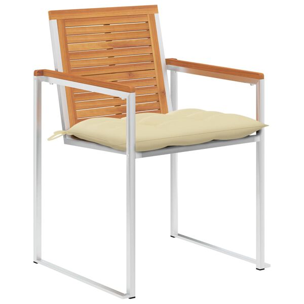 vidaXL Gartenst&uuml;hle 6 Stk. mit Kissen Massivholz Akazie