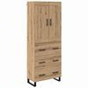 vidaXL Highboard 2 Stk. Artisan-Eiche 69,5 x 34 x 180 cm