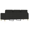vidaXL 3-Sitzer-Sofa Schwarz 180 cm Stoff
