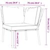 vidaXL 11-tlg. Garten-Lounge-Set mit Grauen Kissen Stahl