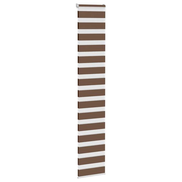 vidaXL Doppelrollo Braun 45x230 cm Stoffbreite 40,9 cm Polyester