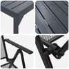 vidaXL Garten Essgruppe 9 pcs Anthrazit Stahl
