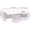 vidaXL 6-tlg. Garten-Sofagarnitur mit Kissen Beige Poly Rattan