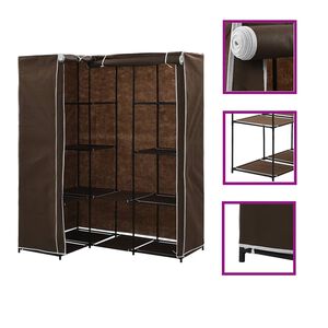 vidaXL Eckkleiderschrank Braun 130 x 87 x 169 cm