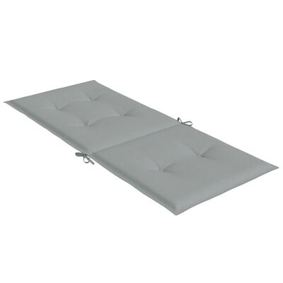 vidaXL Hochlehner-Auflagen 2 Stk. Melange Hellgrau 120x50x4 cm Stoff