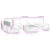 vidaXL 8-tlg. Gartensofa-Set mit Kissen Holz Akazie & Rattan