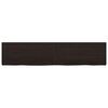 vidaXL Waschtischplatte Dunkelbraun 180x40x(2-6)cm Massivholz