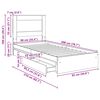 vidaXL Aufbewahrungsbett Ger&auml;ucherte Eiche 90 x 200 cm Holzwerkstoff