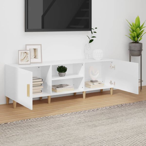 vidaXL TV-Schrank Wei&szlig; 150x30x50 cm Holzwerkstoff