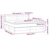 vidaXL Boxspringbett mit Matratze Dunkelblau 160x200 cm Samt