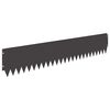 vidaXL Raseneinfassung 20 Stk. 103 x 20 cm Stahl Schwarz
