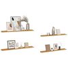 vidaXL Wandregal mit Regal 4 pcs Beige 100 x 9 x 3 cm Holzwerkstoff