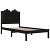 vidaXL Massivholzbett Schwarz Kiefer 100x200 cm