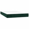 vidaXL Boxspringbett mit Matratze & LED Dunkelgr&uuml;n 120x200 cm Samt