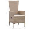 vidaXL 5-tlg. Garten-Essgruppe Beige
