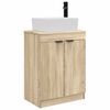 vidaXL Badezimmerschrank mit Waschbecken Sonoma-Eiche 54 x 35 x 83 cm