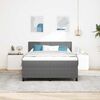 vidaXL Boxspringbett Hellgrau und Wei&szlig; 140 x 200 cm Cordstoff