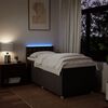 vidaXL Boxspringbett mit Matratze Dunkelbraun 100x200 cm Stoff