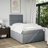 vidaXL Boxspringbett mit Matratze Hellgrau 120x190 cm Stoff