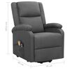vidaXL Massagesessel mit Aufstehhilfe Dunkelgrau Stoff