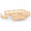 vidaXL 10-tlg. Garten-Lounge-Set Massivholz Kiefer