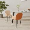 vidaXL Esszimmerst&uuml;hle 2 Stk. Creme Stoff und Kunstleder