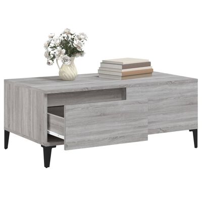 vidaXL Couchtisch Grau Sonoma 90x50x36,5 cm Holzwerkstoff