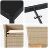 vidaXL Garten Essgruppe mit Kissen 5 pcs Beige Poly-Rattan