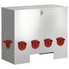 vidaXL H&uuml;hnerf&uuml;tterer 2 pcs Silber 60,5 x 29 x 51 cm Verzinkter Stahl