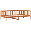 vidaXL Tag-Bett mit Matratze Wachsbraun und Wei&szlig; 90 x 200 cm