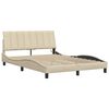 vidaXL Bettgestell ohne Matratze "Hanko" Creme 120x200 cm Stoff